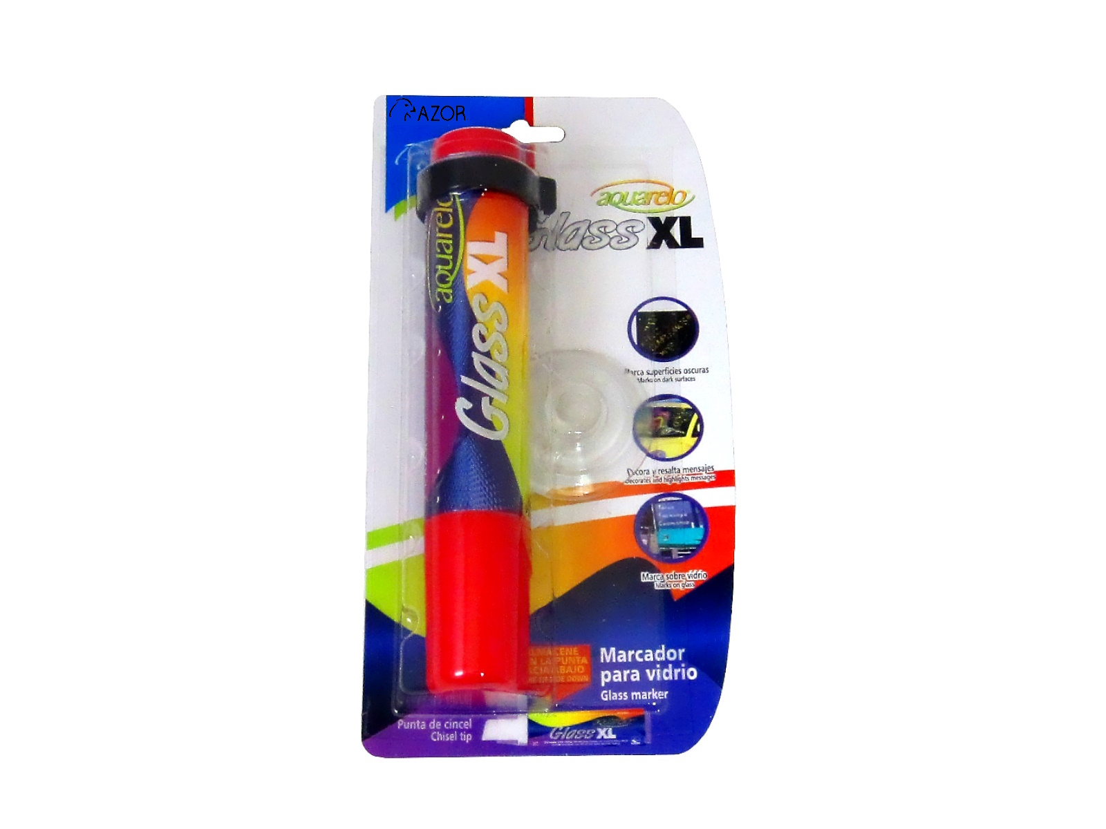MARCADOR P/MARCAR VIDRIO 22125ROJO ROJO AQUARELO GLASS      