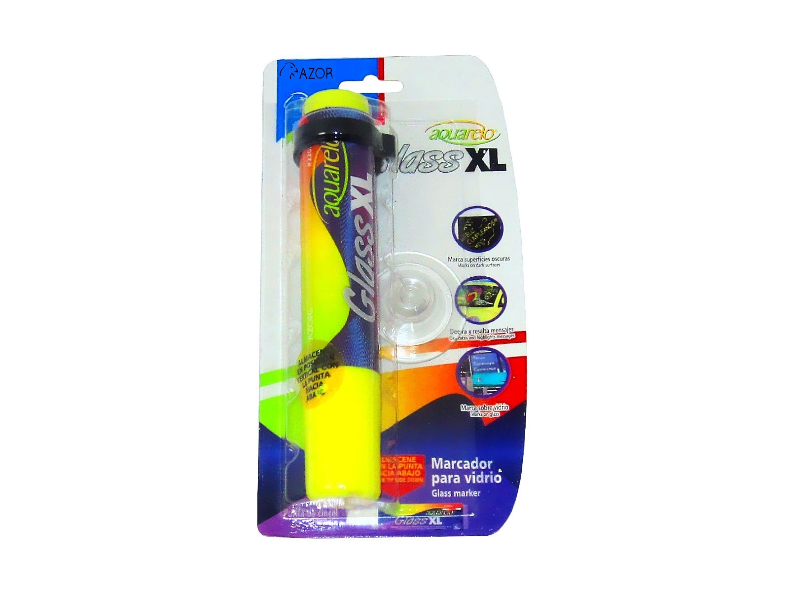 MARCADOR P/MARCAR VIDRIO 22125AMA AMARILLO AQUARELO GLASS   
