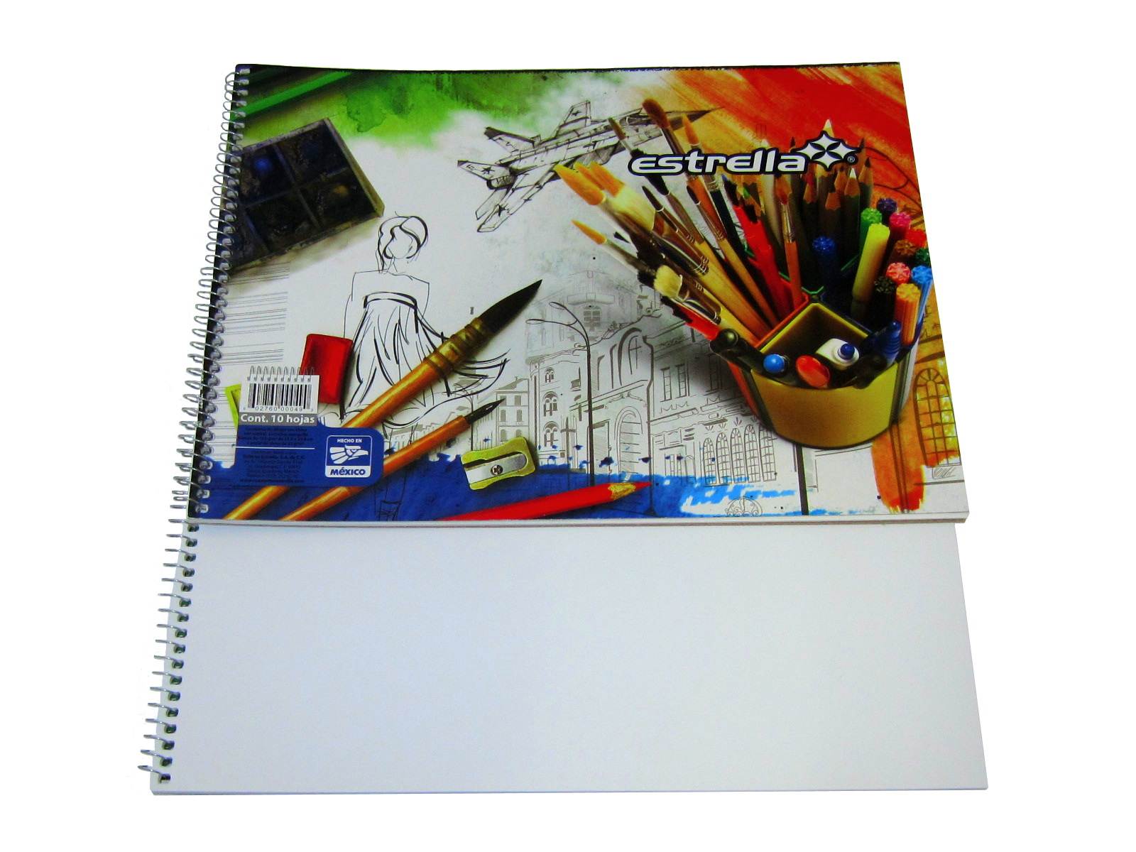 CUADERNO DE DIBUJO 10 HJS BLANCO MARQUILLA 0049 ESTRELLA    
