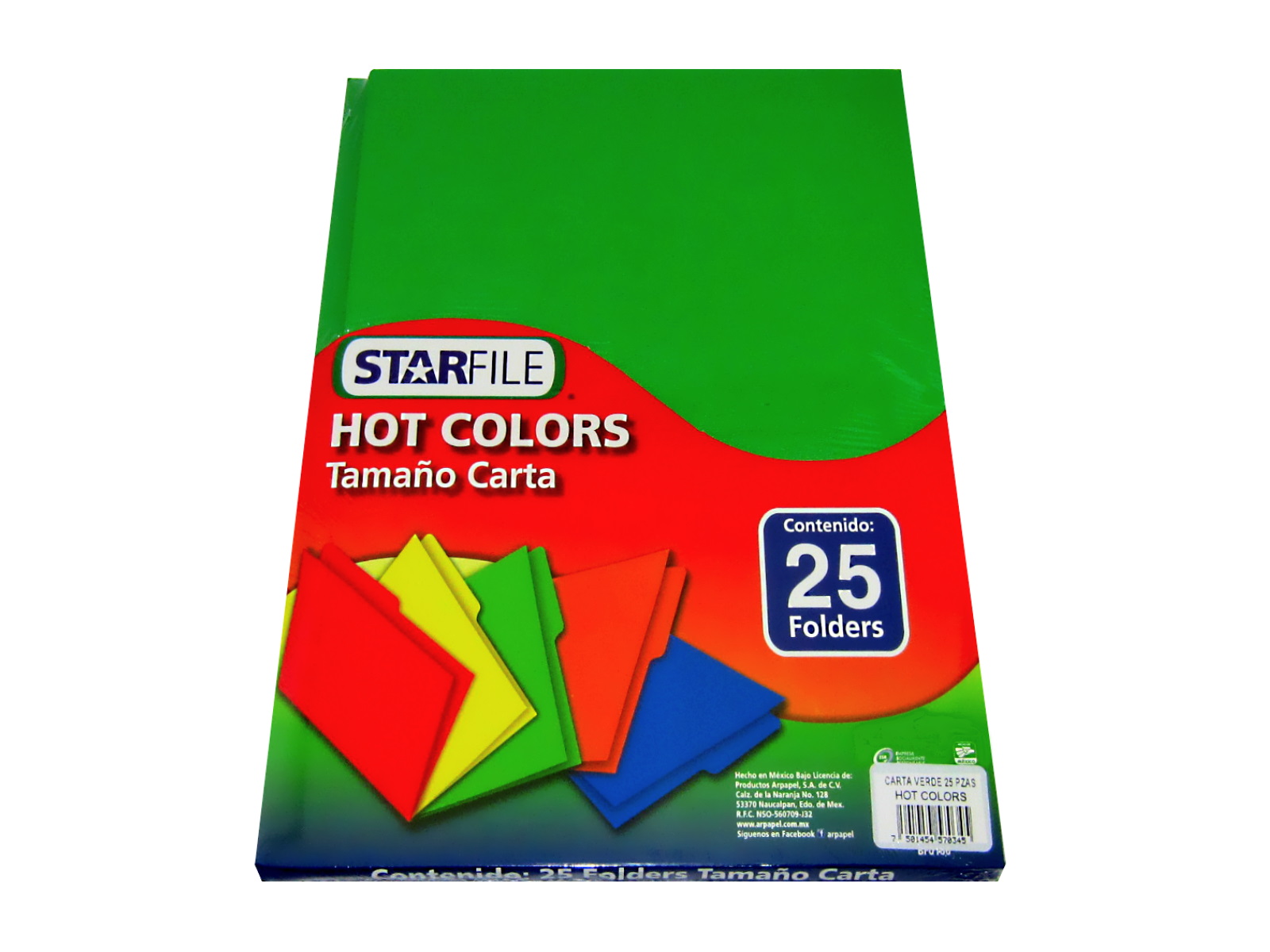 FOLDER HOTCOLOR CARTA VERDE C/25 PH0034 NASSA               