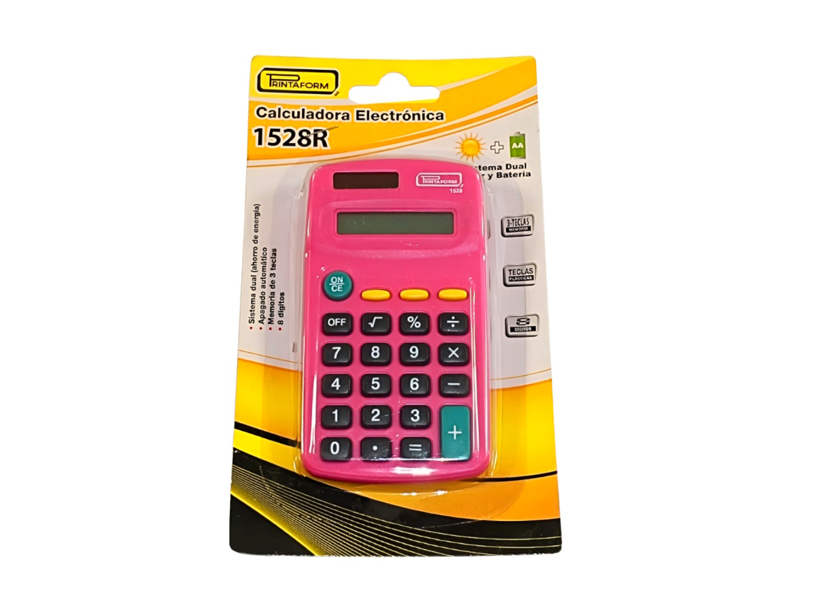 CALCULADORA BASICA 8 DIGITOS 1528R ROSA PRINTAFORM          