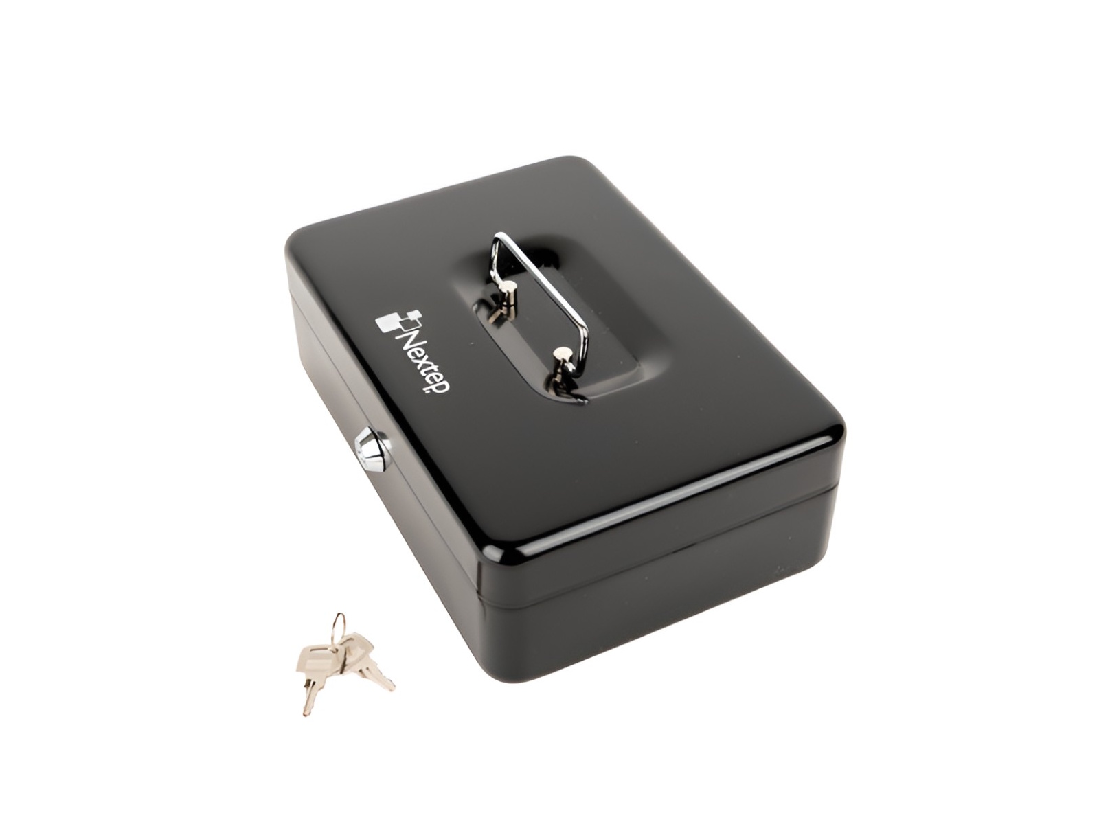 CAJA DINERO NEXTEP METÁLICA GRANDE 25CM  NEGRO NE-161       