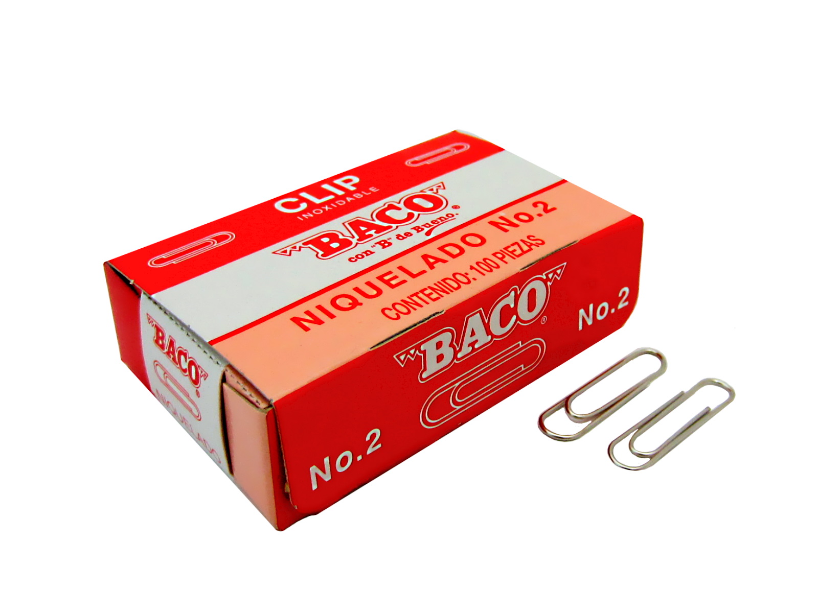CLIP BACO NIQUEL. NO.2 C/100                                