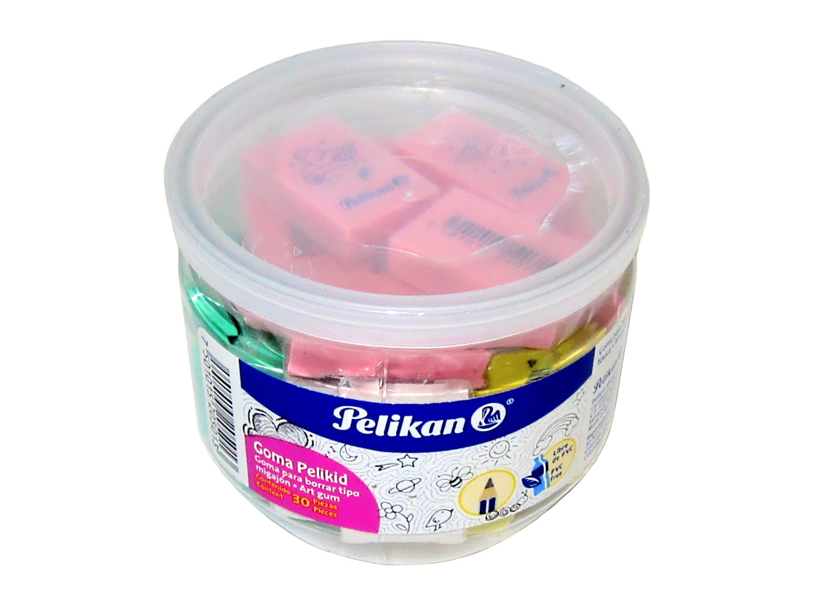 BORRADOR WS-60 PASTEL BARRIL C/30 PZAS PELIKAN              