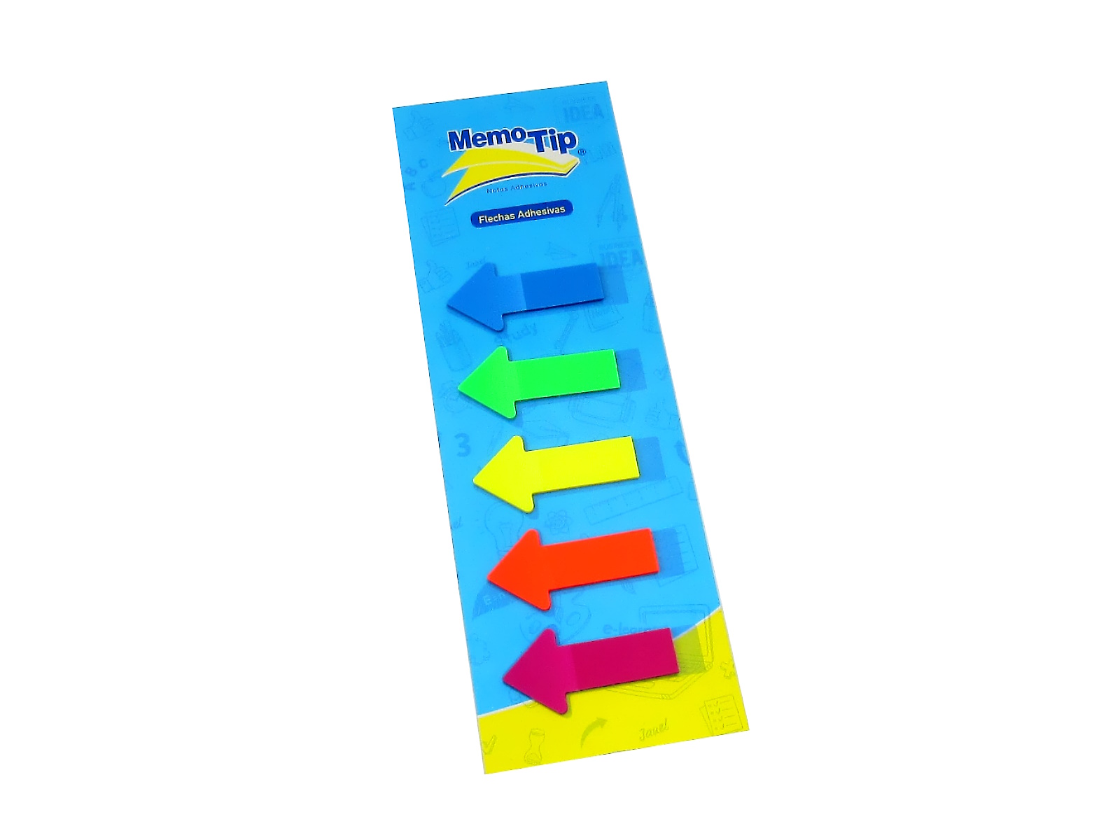 FLECHAS PLASTICAS ADHESIVAS 657 0.87 X 1.74 NEON MEMOTIP    