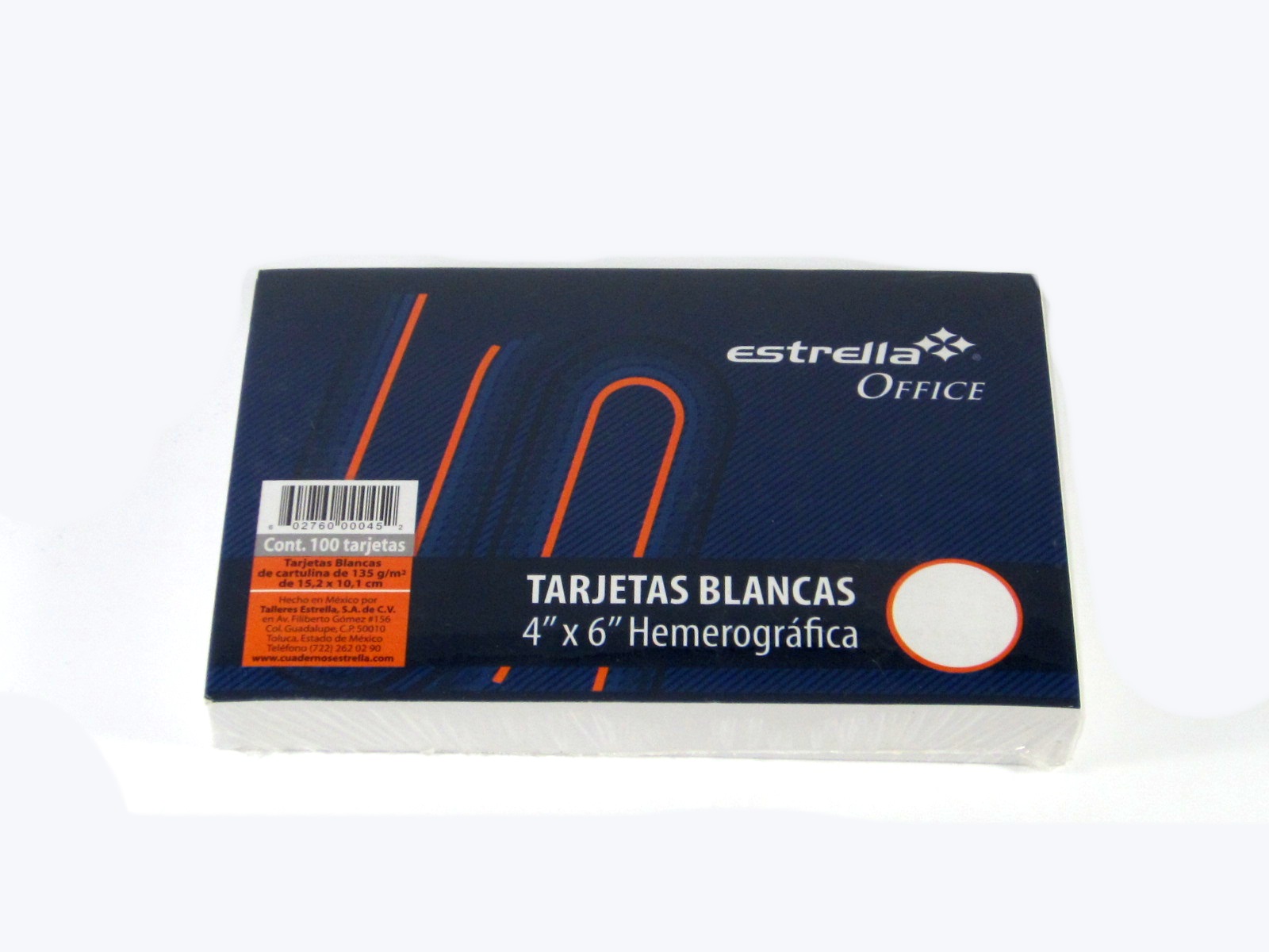 TARJETA BRISTOL BCA 4X6 PAQ.C/100 045 ESTRELLA              