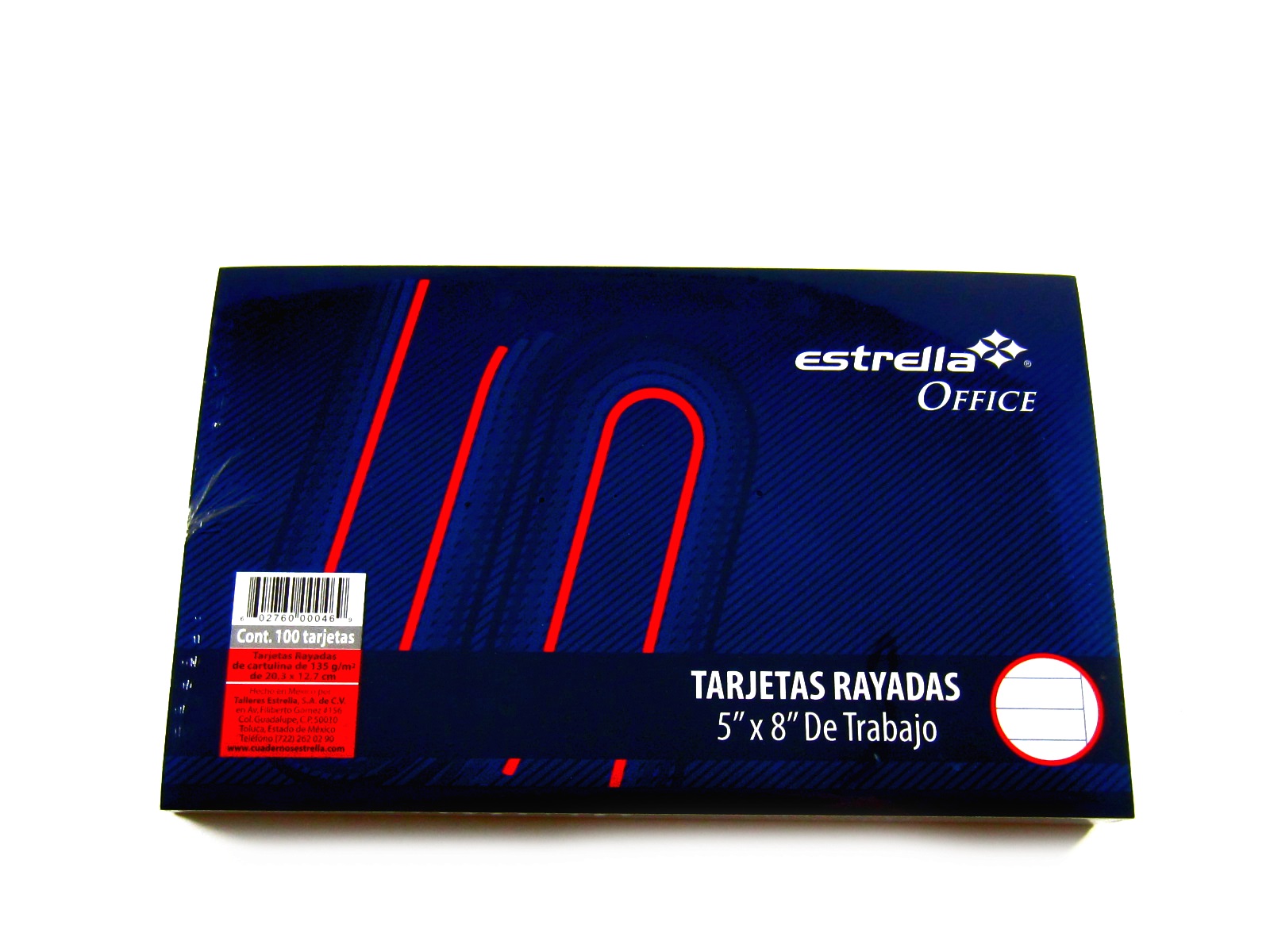 TARJETA BRISTOL RAYAD 5X8 PAQ. C/100 046 ESTRELLA           