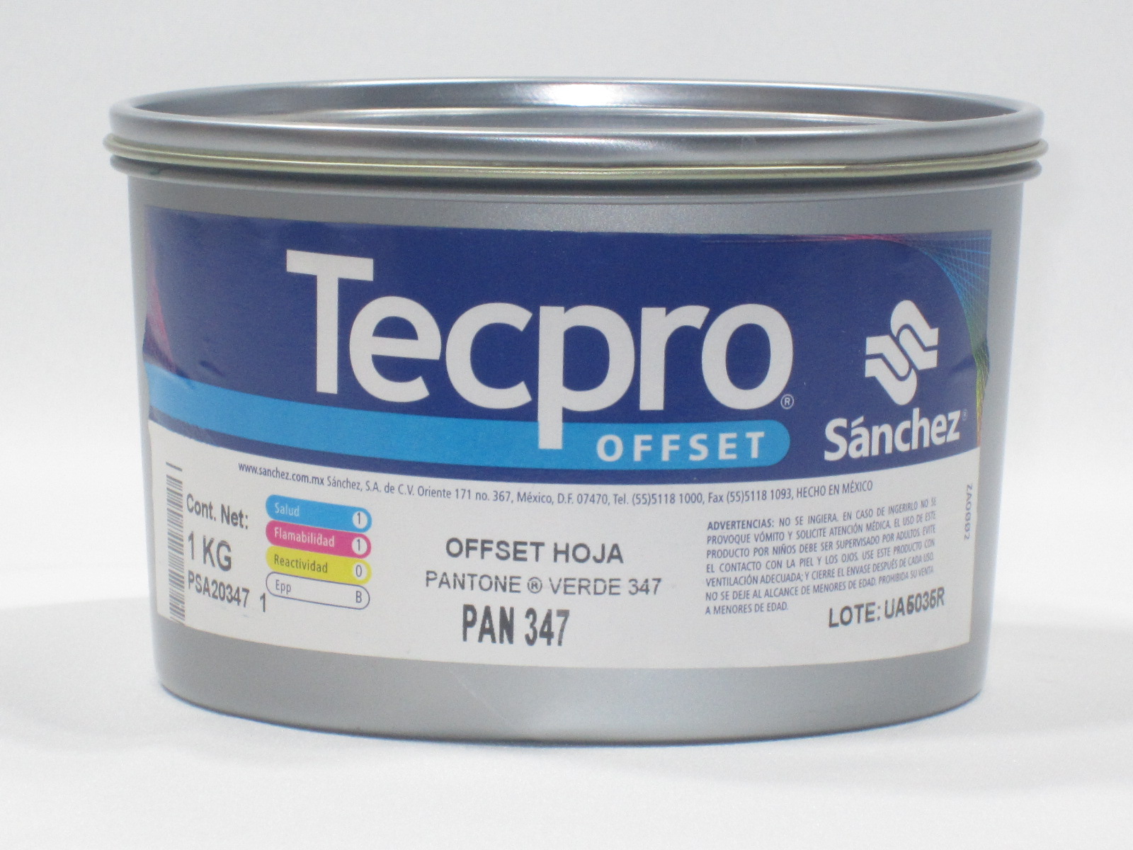 TINTA VERDE  PANTONE PAN 347-C                              